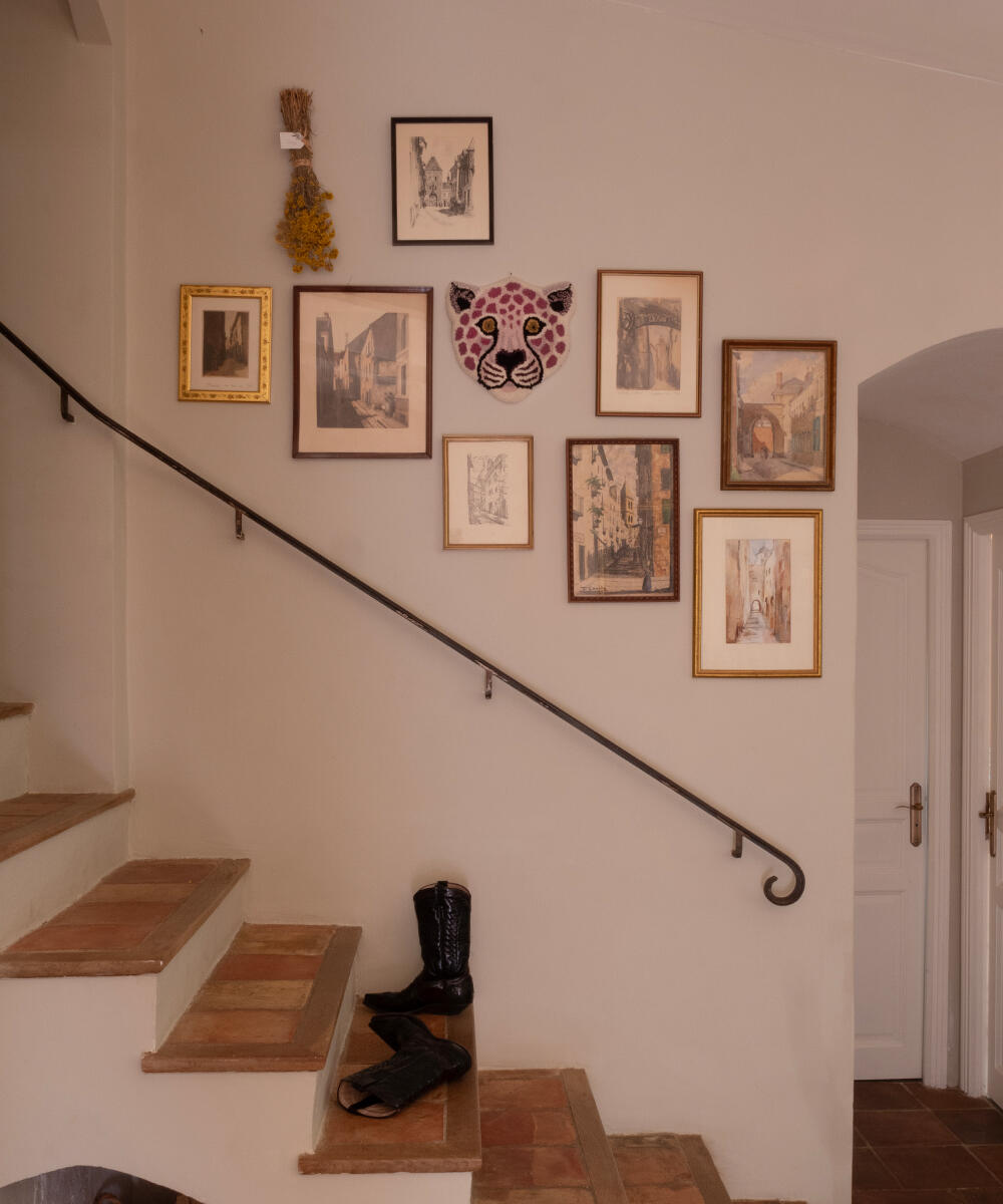 Lilly Leopard Head vægdekoration - lila